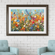 Gebied van Wildbloemen unframed