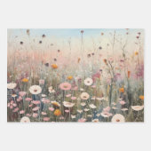 Gebied van Wildbloemen Verpakkingsdocument Vlakke  Inpakpapier Vel (Voorkant 3)