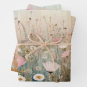 Gebied van Wildbloemen Verpakkingsdocument Vlakke  Inpakpapier Vel (In situ)