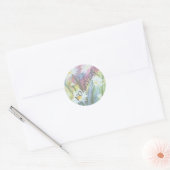GEBIED VAN WIT-DAISIES WEDDINGSTICKERS RONDE STICKER (Envelop)