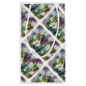 GEBIED VAN WITTE DAISY FLOWERS GIFT BAG KLEIN CADEAUZAKJE (Achterkant)