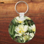 Gebied van witte tulpen Foto Sleutelhanger (Voorkant)