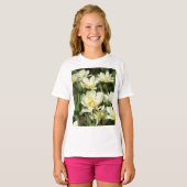 Gebied van witte tulpen Foto T-shirt (Voorkant volledig)
