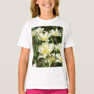 Gebied van witte tulpen Foto T-shirt