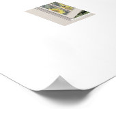 Gebied van Zonnebloemen bekeken door een open vens Poster (Hoek)