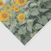 Gebied van Zonnebloemen Decoupage Links 153 Tissuepapier (Detail)