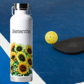 Gebied van Zonnebloemen Monogram Waterfles
