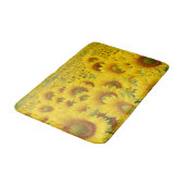 Gebied van zonnebloemen, zonnebloempitten badmat (Gekanteld)