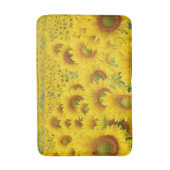 Gebied van zonnebloemen, zonnebloempitten badmat (Voorkant Verticaal)