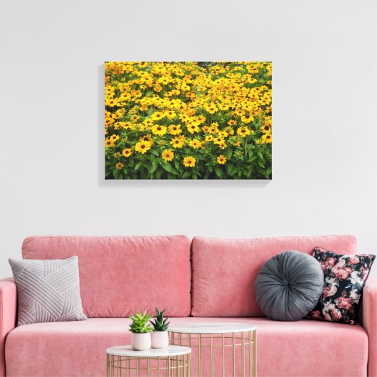 Gebied van zwarte oogophanging canvas afdruk (Insitu (Woonkamer))