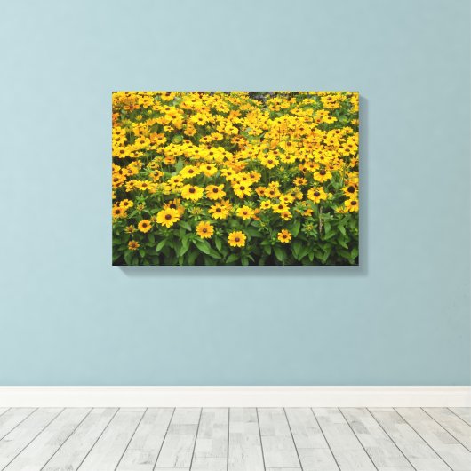 Gebied van zwarte oogophanging canvas afdruk (Insitu (Houten vloer))