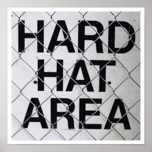 Gebied voor harde Pet onder Chain-Link Fence Poster