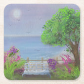  gebied waar de Zee de Floral uitsnijdt Kartonnen Onderzetters (Voorkant)