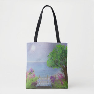 gebied waar de Zee de Floral uitsnijdt Tote Bag