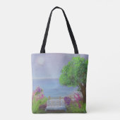  gebied waar de Zee de Floral uitsnijdt Tote Bag (Achterkant)