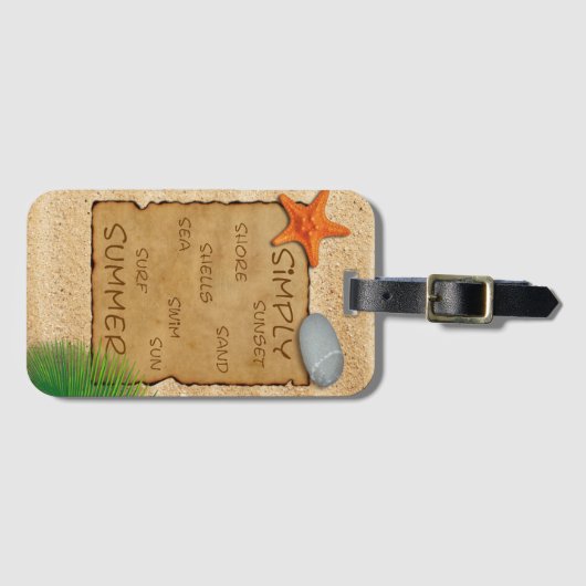Gebied Zand Achtergrond - Bagagelabel (Voorkant (horizontaal))