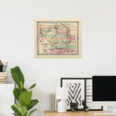 Gebieden in New Mexico en Utah Poster (Thuiskantoor)
