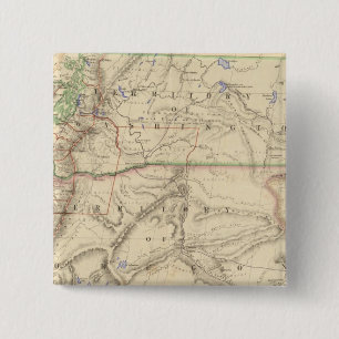 Gebieden in Washington en Oregon Vierkante Button 5,1 Cm