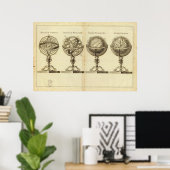 Gebieden van de Wereldbol Poster (Thuiskantoor)