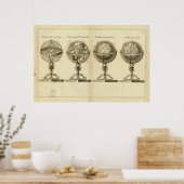 Gebieden van de Wereldbol Poster (Keuken)