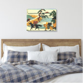 Gebieden van sekiya door de sumida canvas afdruk (Insitu (Slaapkamer))