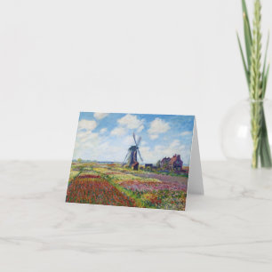 Gebieden van Tulp met de Rijnsburg Windmolen Monet Kaart