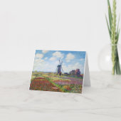 Gebieden van Tulp met de Rijnsburg Windmolen Monet Kaart (Achterkant)
