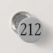 Gebiedscode 212 (NY City) Ronde Button 3,2 Cm (Voorkant /achterkant)