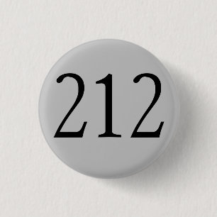 Gebiedscode 212 (NY City) Ronde Button 3,2 Cm