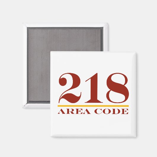 Gebiedscode 218 magneet (Voorkant / Achterkant)