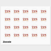 Gebiedscode 218 ronde sticker (Vel)