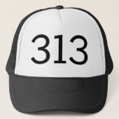 Gebiedscode 313 (Detroit) Trucker Pet (Voorkant)