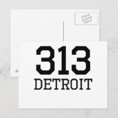 Gebiedscode 313 invullen briefkaart (Voorkant / Achterkant)