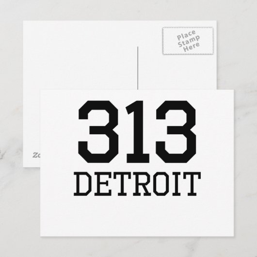 Gebiedscode 313 invullen briefkaart (Voorkant / Achterkant)