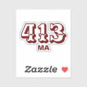 Gebiedscode 413 sticker (Vel)