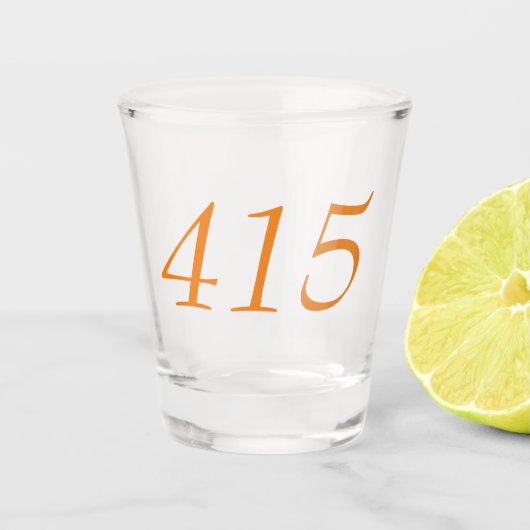 Gebiedscode 415 (San Francisco) Shot Glas (Voorkant)