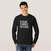 GEBIEDSCODE 437 FOUR THREE SEVEN Toronto ON Ontari T-shirt (Voorkant volledig)