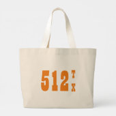 Gebiedscode 512 (Austin, TX) Grote Tote Bag (Achterkant)