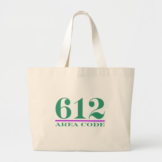 Gebiedscode 612 grote tote bag (Voorkant)