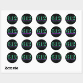 Gebiedscode 612 ronde sticker (Vel)