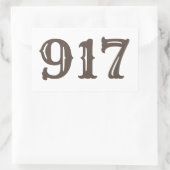 Gebiedscode 917 (New York City) Rechthoekige Sticker (Tas)