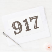 Gebiedscode 917 (New York City) Rechthoekige Sticker (Envelop)
