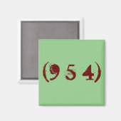 Gebiedscode 954 magneet (Voorkant / Achterkant)