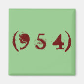 Gebiedscode 954 magneet (Voorkant)