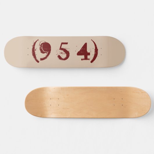 Gebiedscode 954 persoonlijk skateboard (Horizontaal)