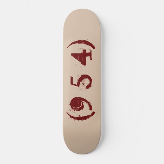 Gebiedscode 954 persoonlijk skateboard (Voorkant)