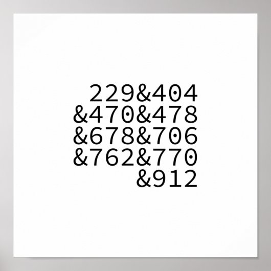 Gebiedscode Poster (Voorkant)