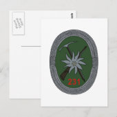 Gebirgsjagerbataillon 231 briefkaart (Voorkant / Achterkant)