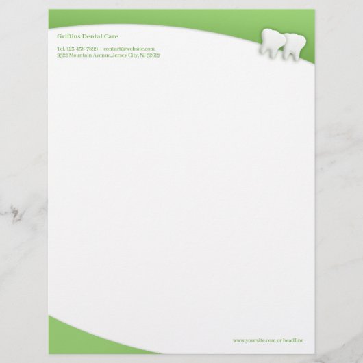 gebitsbriefje persoonlijk briefhoofd (Voorkant)