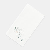 Gebladerd Monogram Wit Elegant Huwelijk  Servet (Hoek)